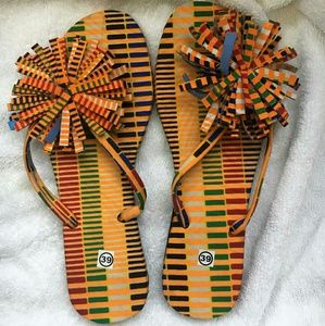 African fabric sandal
